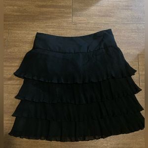 CLOSET CLEAR OUT SALE - Ann Taylor LOFT petites black ruffle skirt size 2P